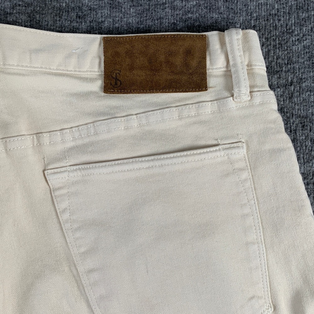 Todd Snyder Jeans Men 33x32 Cream Stretch 5 Pocket Pants Modern - Picture 16 of 16